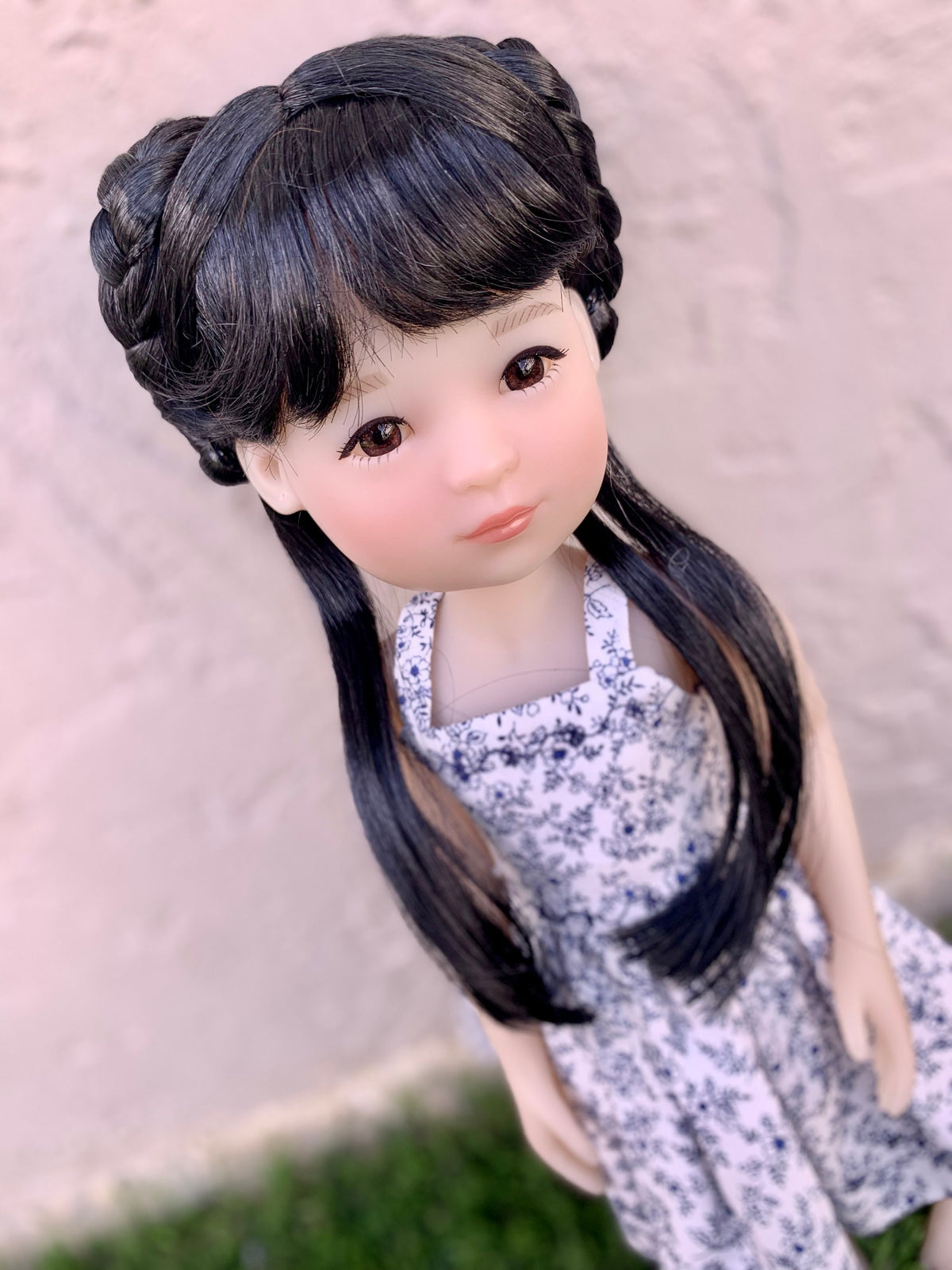 Custom WIG for 13" Dianna Effner Little Darling head size 7-8" siblings, Ellowyne, My Meadow Avery, Liz Frost "Stretch Cap"