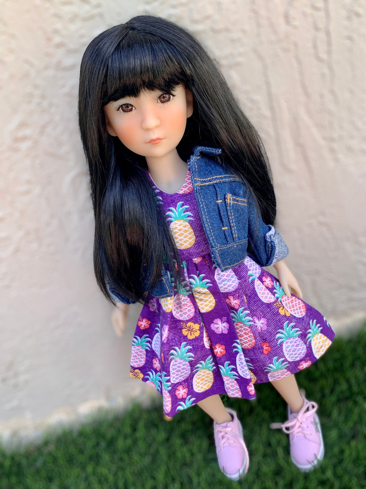 PREORDER Zazou Custom doll WIG Exclusive Vegan Mohair-fits 8-9" head size Kaye Wiggs, RRFF, Meadowdolls Dumplings , bjd, "Stretch Fit"