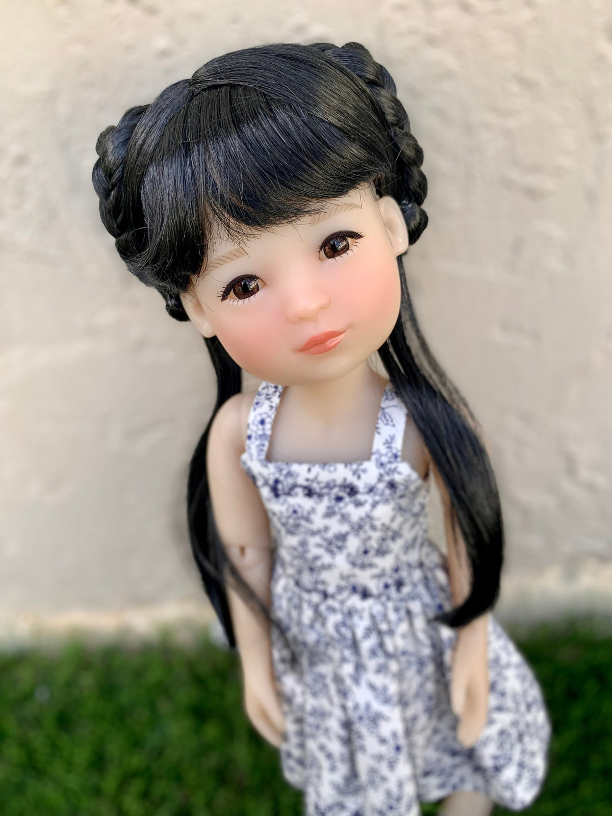 Custom WIG for 13" Dianna Effner Little Darling head size 7-8" siblings, Ellowyne, My Meadow Avery, Liz Frost "Stretch Cap"