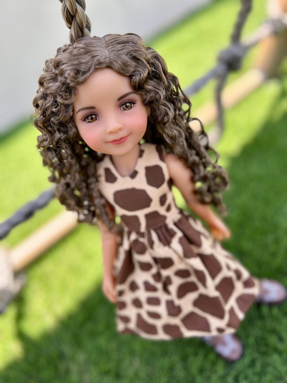 Zazou Custom doll WIG Exclusive Vegan Mohair-fits 9-10" head size Kaye Wiggs, RRFF, Wellie Dolls, bjd, Girl All Time "Loose Fit"