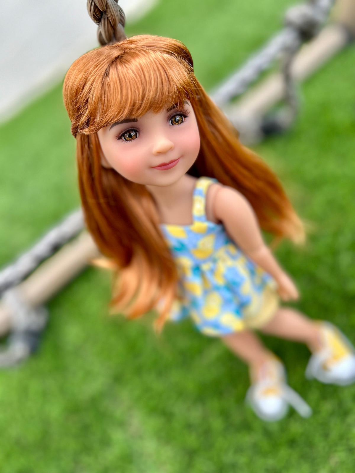Custom doll WIG Exclusive Vegan Mohair-fits 9-10" head size Kaye Wiggs, RRFF, Wellie Dolls, bjd, "Loose Fit" Zazou