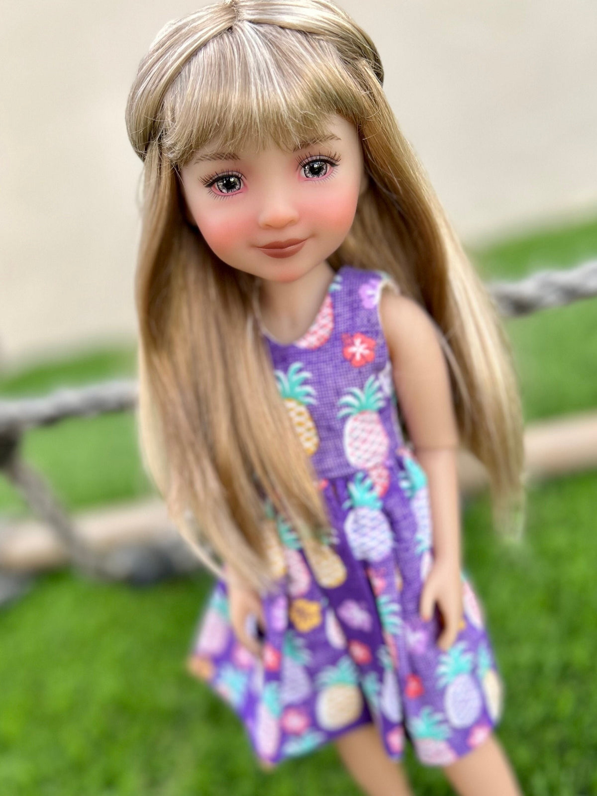 Custom doll WIG Exclusive Vegan Mohair-fits 9-10" head size Kaye Wiggs, RRFF, Wellie Dolls, bjd, Girl Time "Loose Fit" Zazou
