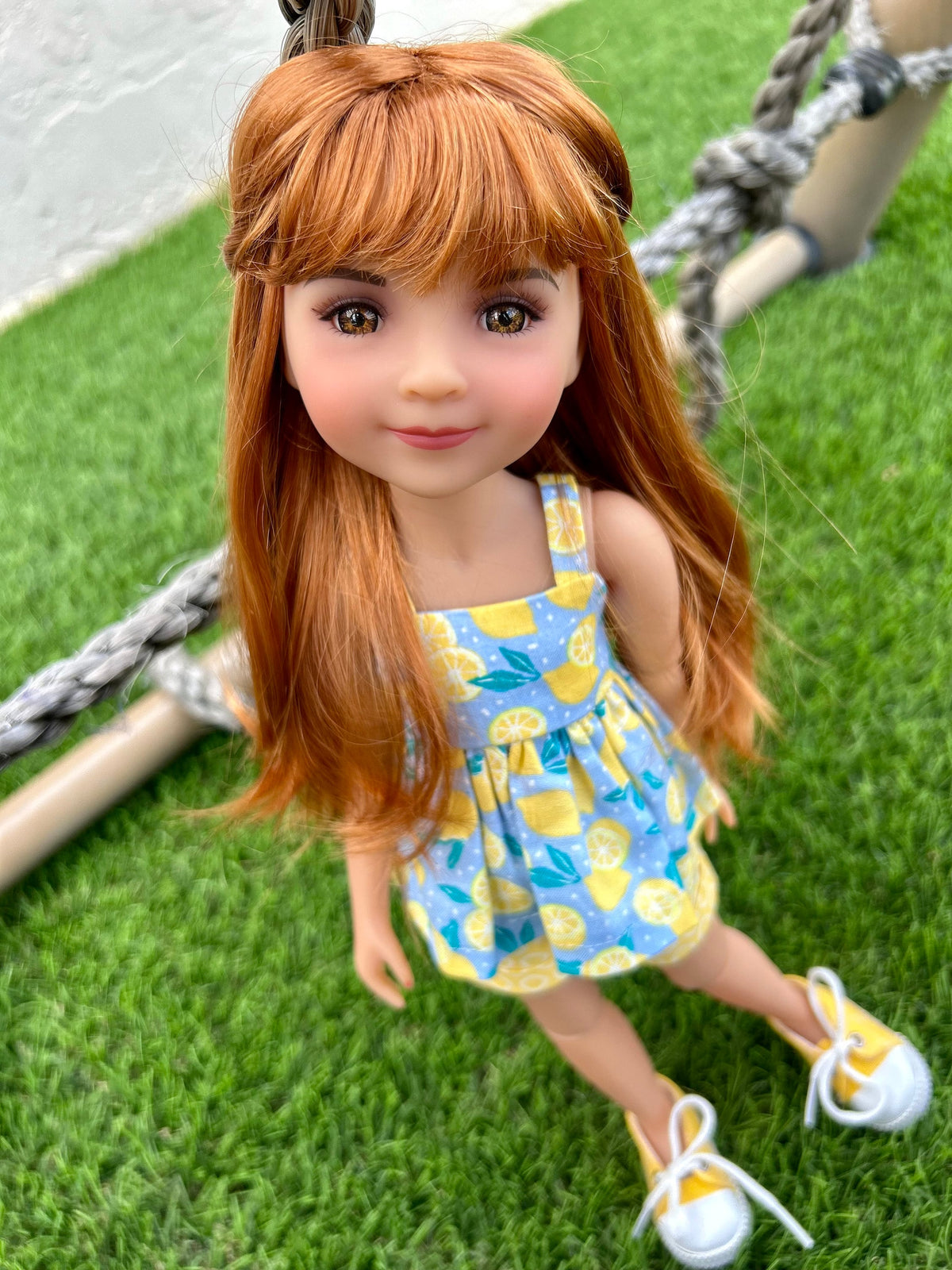 Custom doll WIG Exclusive Vegan Mohair-fits 9-10" head size Kaye Wiggs, RRFF, Wellie Dolls, bjd, "Loose Fit" Zazou