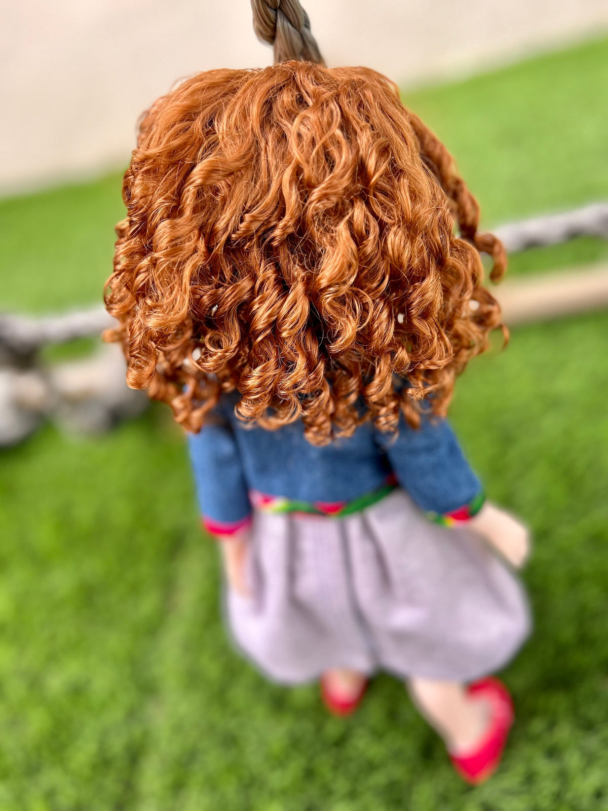 Custom doll WIG Exclusive Vegan Mohair-fits 9-10" head size Kaye Wiggs, RRFF, Wellie Dolls, bjd, Girl for All Time "Loose Fit"