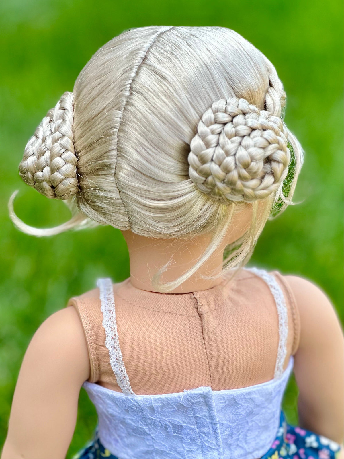 Zazou Custom 18 Inch doll Vegan Mohair Wig | 10-11" Head Size "Stretch Cap" | Made to Fit 18’’ American Dolls OG Happy Kidz Mea