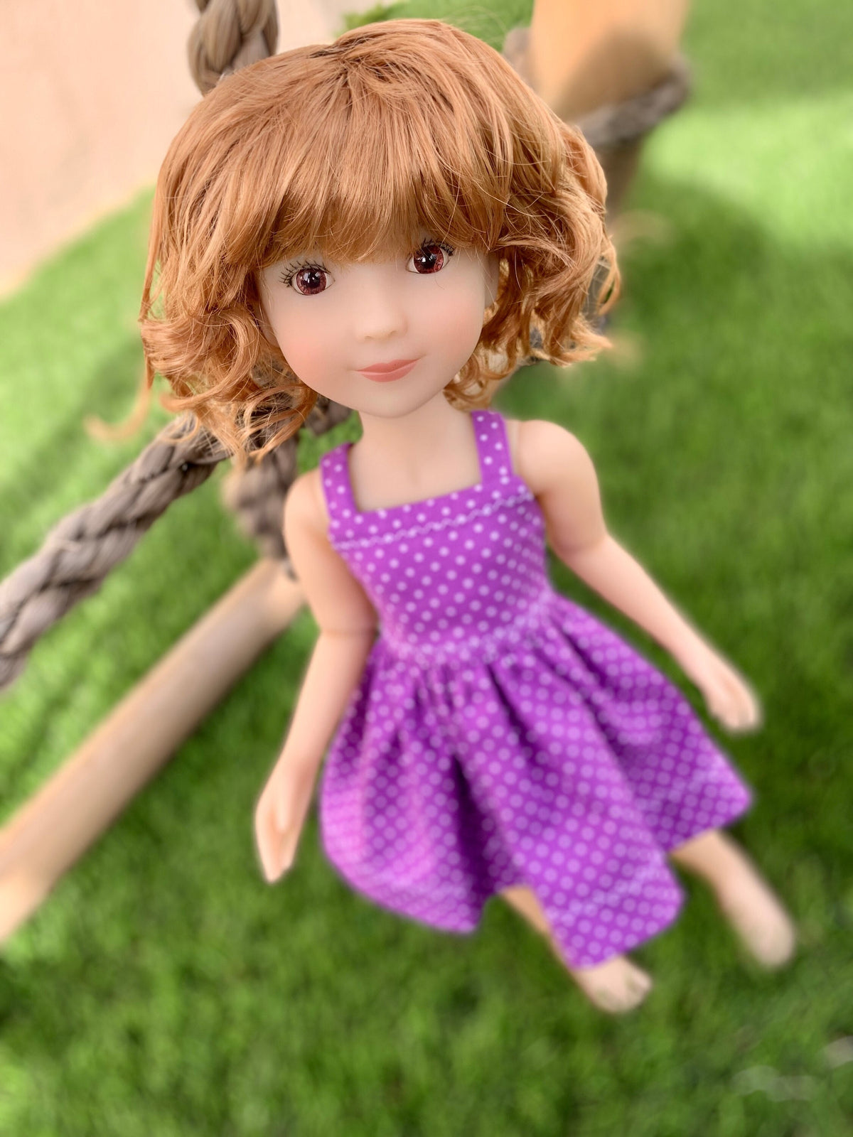 Custom WIG for 13" Dianna Effner Little Darling head size 7-8" siblings, Ellowyne, My Meadow Avery, Mini Pal, "Stretch Cap"