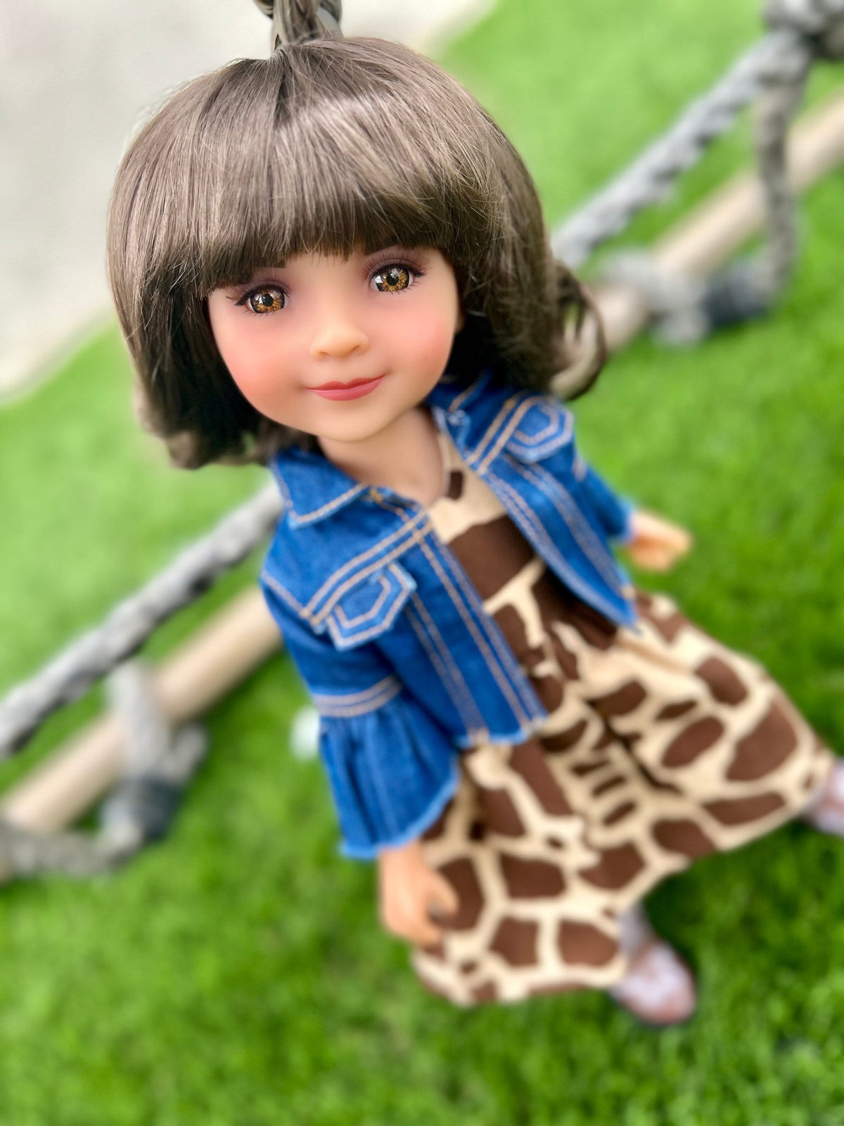 Zazou Custom doll WIG Exclusive Vegan Mohair-fits 9-10" head size Kaye Wiggs, RRFF, Wellie Dolls, bjd, "Loose Fit"