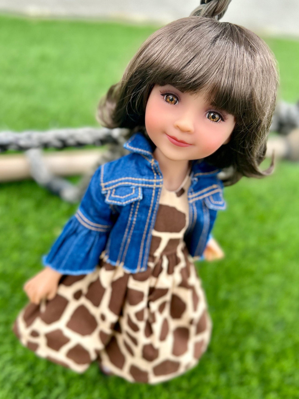 Zazou Custom doll WIG Exclusive Vegan Mohair-fits 9-10" head size Kaye Wiggs, RRFF, Wellie Dolls, bjd, "Loose Fit"