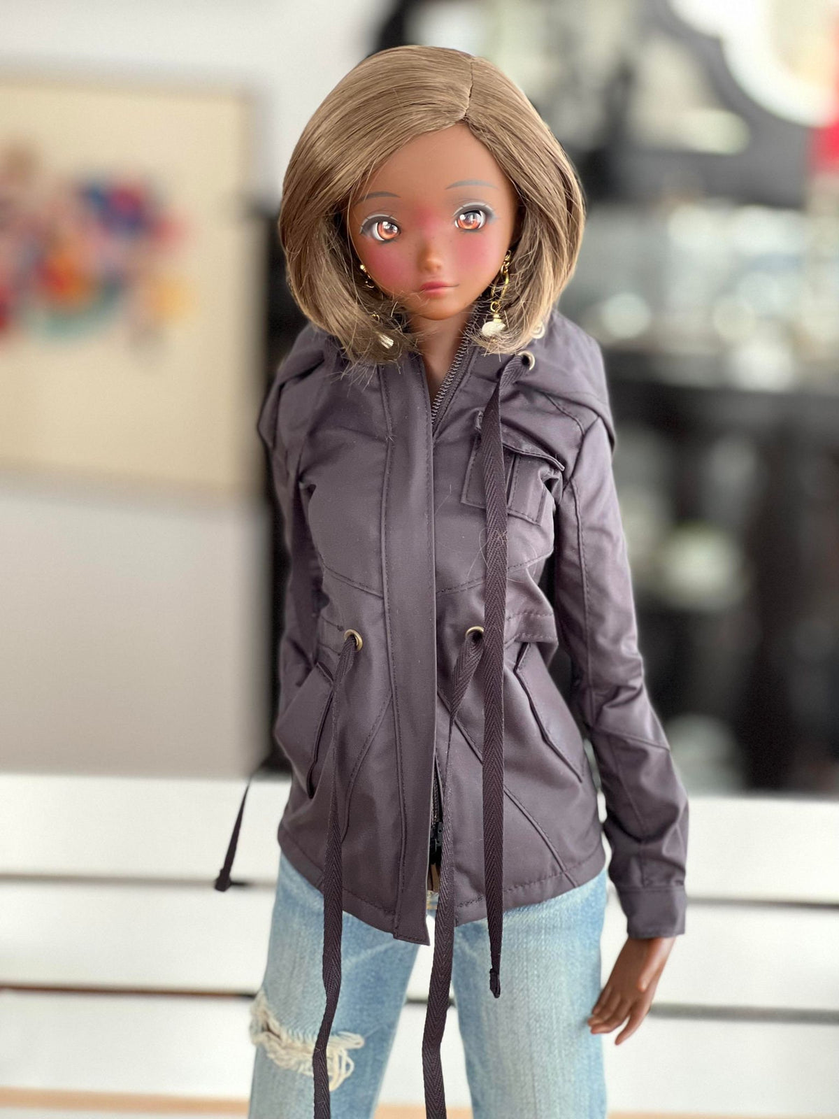 Trench wig for Smart Doll