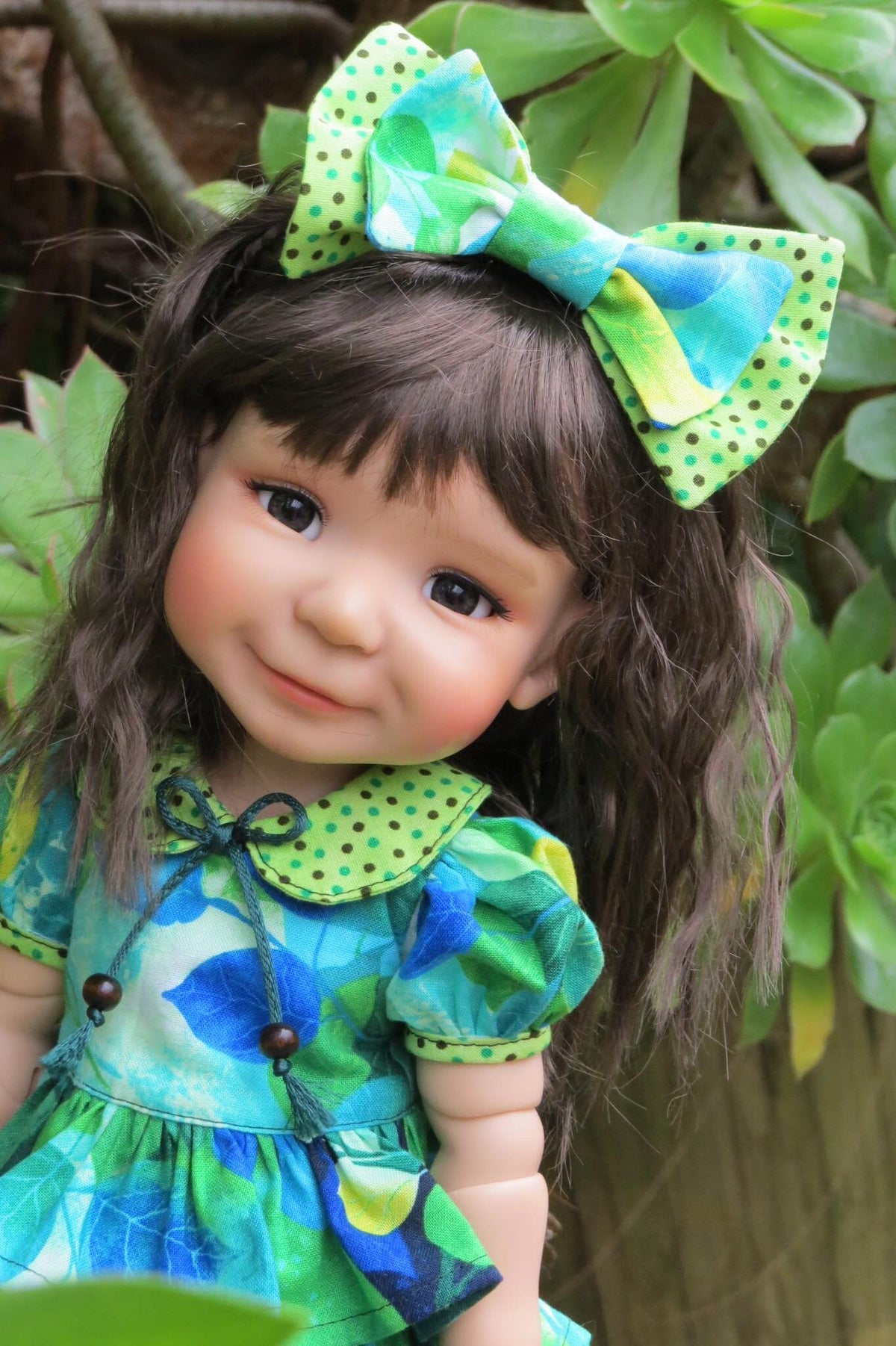 Custom doll WIG for meadowdolls -Tangle resistant Heat safe - fits 10" head size of dolls such as Meadowdolls Moppets Lea Mae Zazou