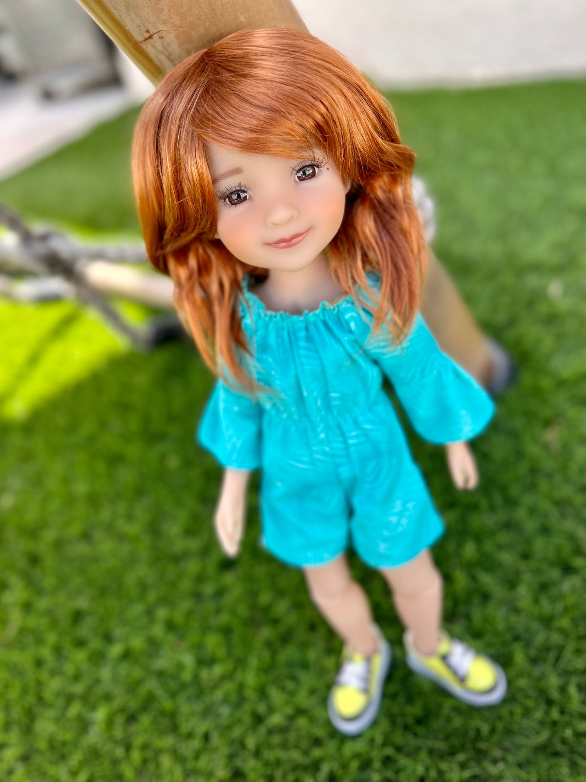 PREORDER Custom doll WIG Exclusive Vegan Mohair-fits 9-10" head size Kaye Wiggs, RRFF, ww, bjd, "Loose Fit" Zazou Side bangs