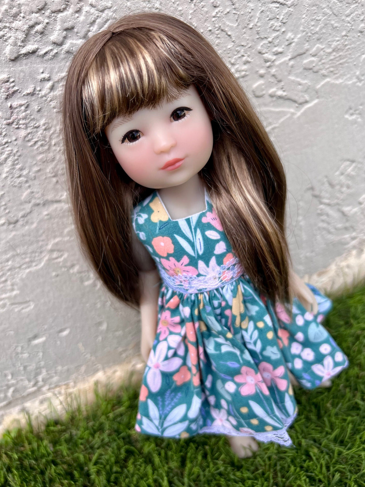 Custom WIG for 13" Dianna Effner Little Darling head size 7-8" siblings, Ellowyne, My Meadow Avery, Mini al Maru, "Stretch Cap"