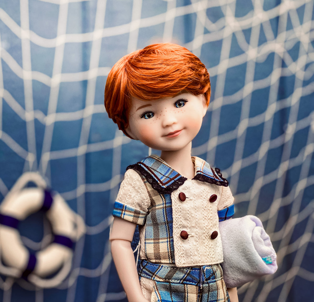 PREORDER Zazou Custom doll WIG Exclusive Vegan Mohair-fits 9-10" head size Kaye Wiggs, RRFF, Wellie Dolls, bjd, "Loose Fit" Boy