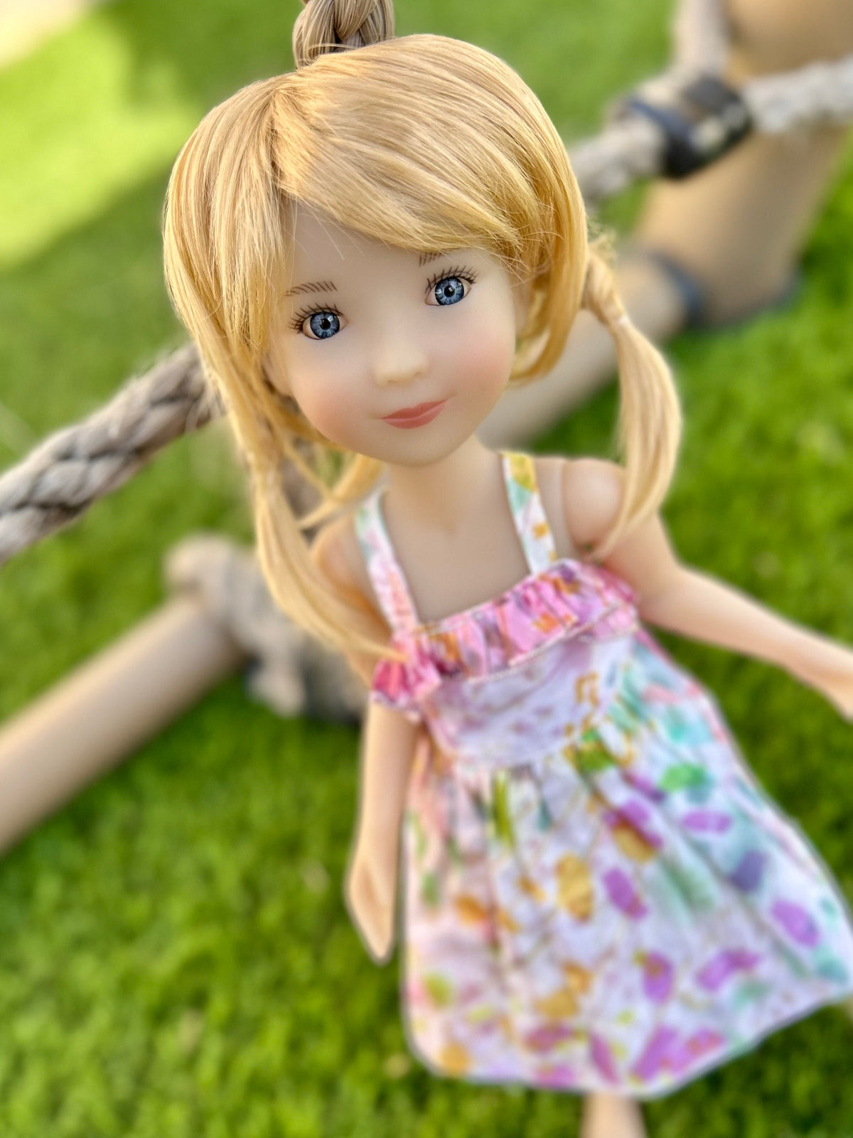 Custom WIG for 13" Dianna Effner Little Darling head size 7-8" siblings, Ellowyne, My Meadow Avery, Liz Frost "Stretch Cap"