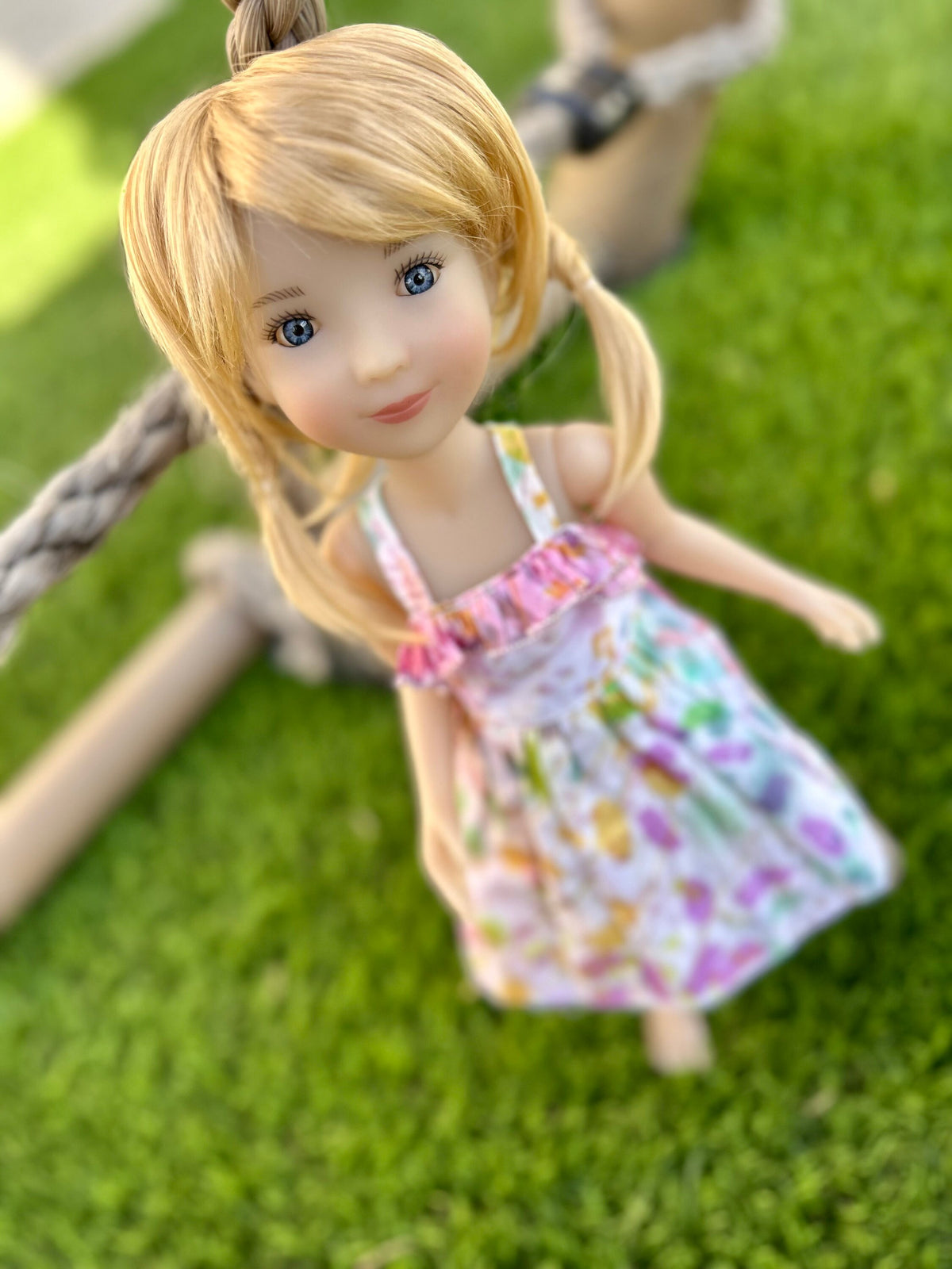 Custom WIG for 13" Dianna Effner Little Darling head size 7-8" siblings, Ellowyne, My Meadow Avery, Liz Frost "Stretch Cap"