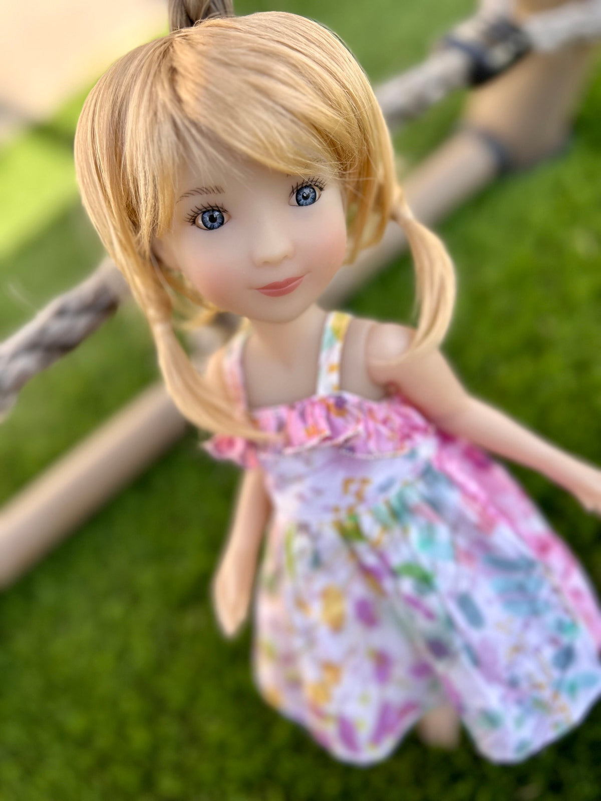 Custom WIG for 13" Dianna Effner Little Darling head size 7-8" siblings, Ellowyne, My Meadow Avery, Liz Frost "Stretch Cap"