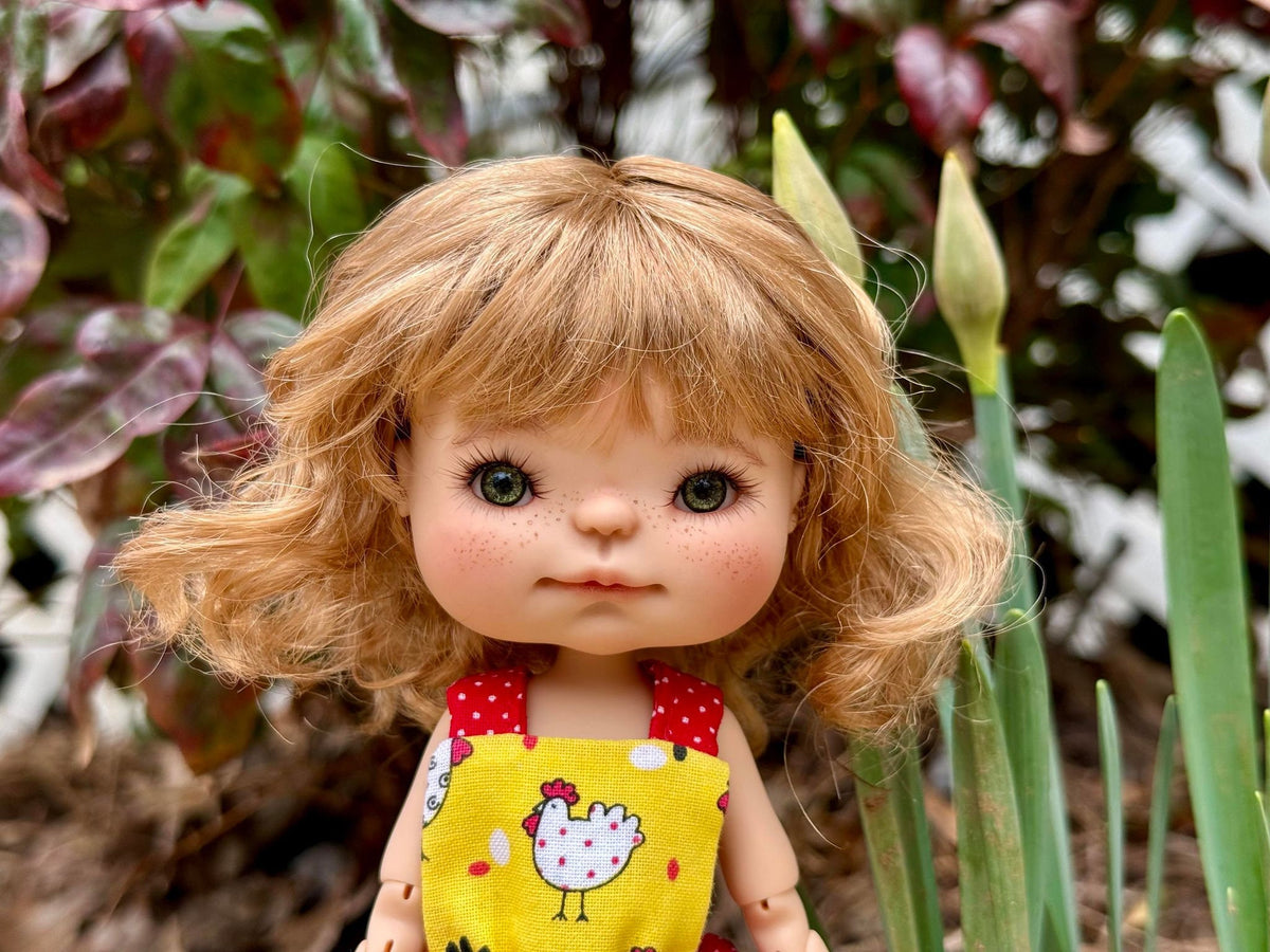 Custom WIG for head size 6-7" Meadowdolls CHIBBIS, BJD, Minifee or similar Vegan mohair Zazou Dolls