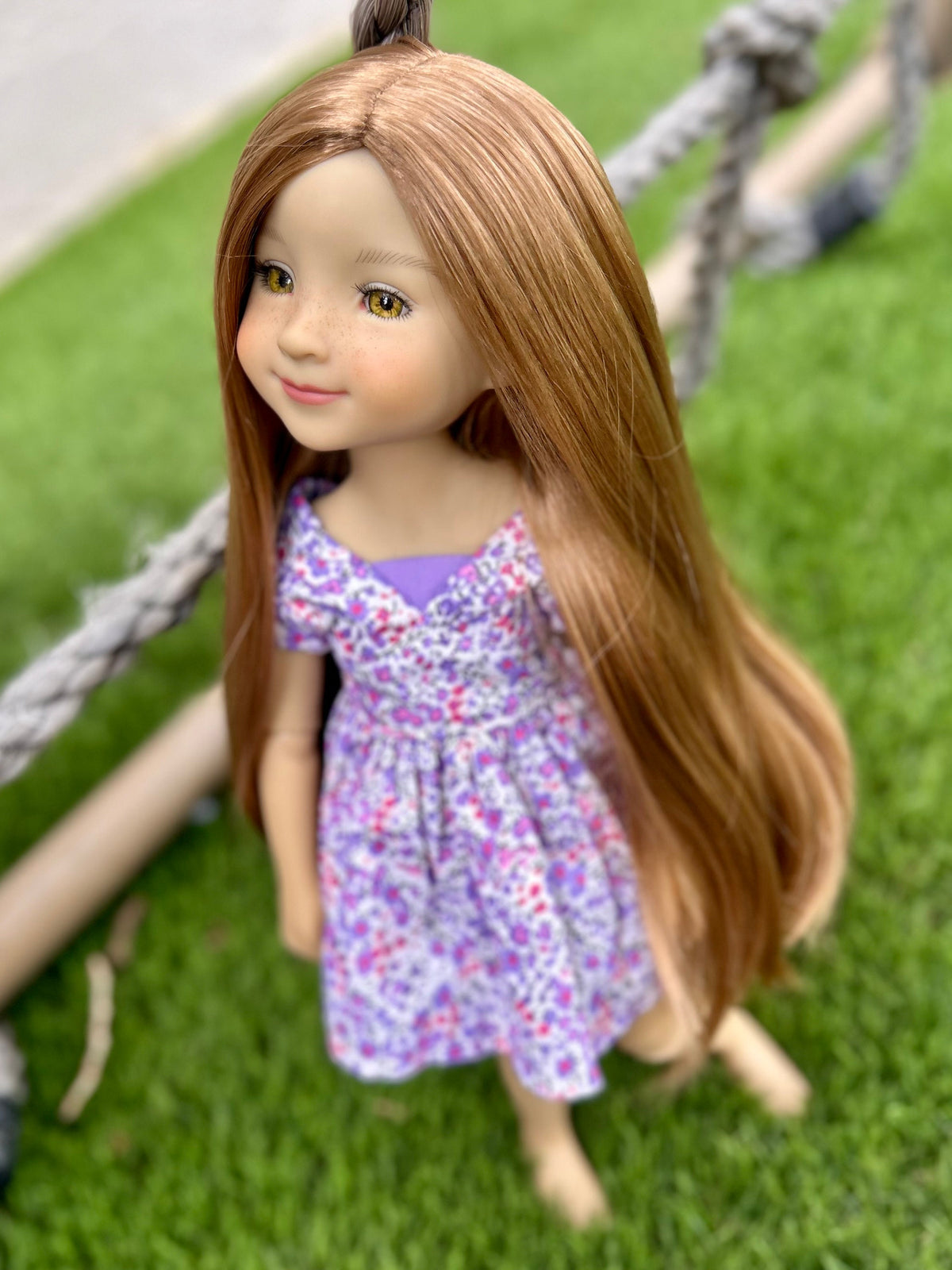 PREORDER Exclusive Vegan Mohair Custom doll WIG fits 9-10" head size Kaye Wiggs, RRFF, bjd, Girl for All Time Zazou Dolls