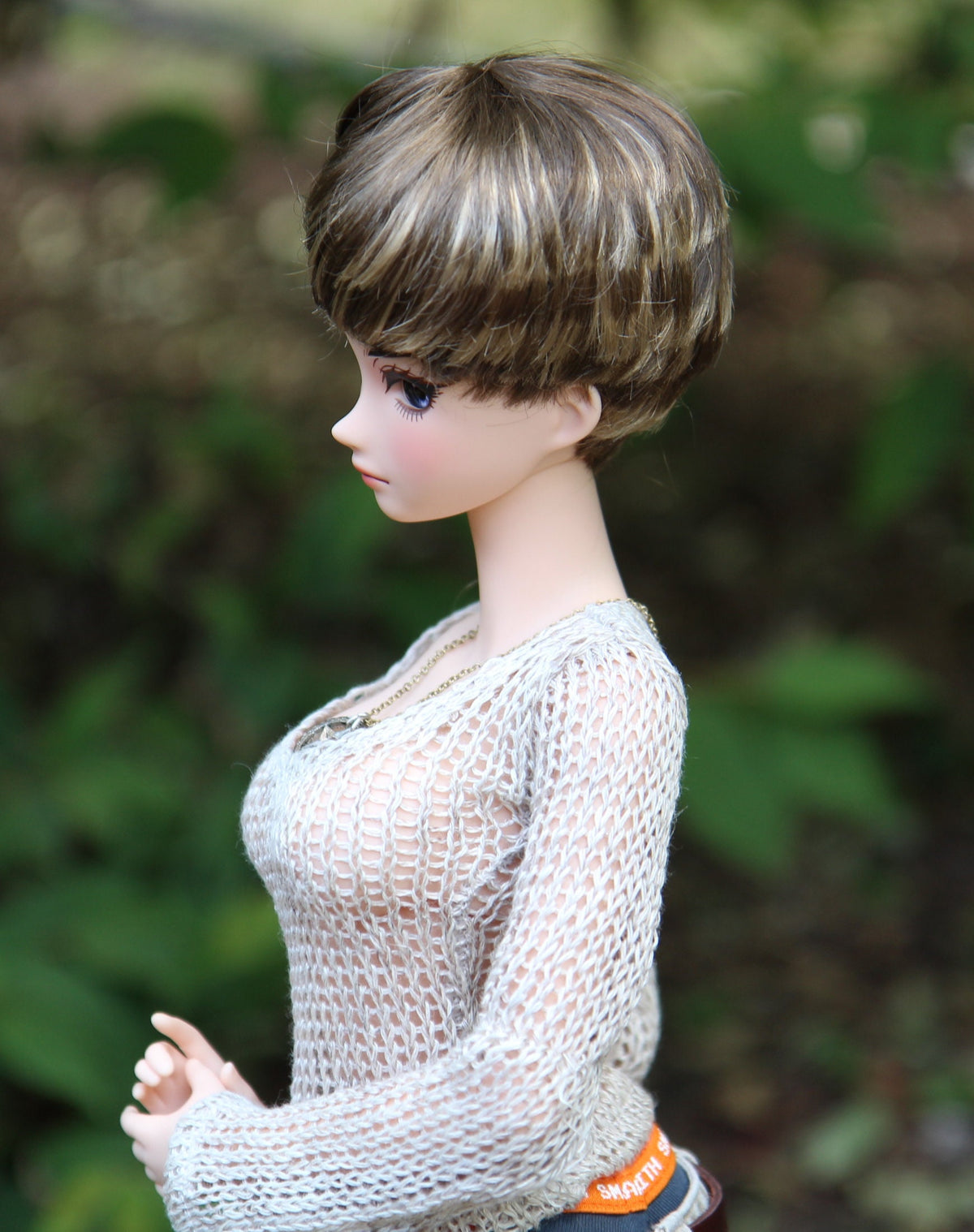 PREORDER Zazou Custom doll Wig for Smart Dolls - Tangle Resistant- 8.5" head size of Bjd, SD, Dollfie Dream dolls Brown Vegan Mohair BOY
