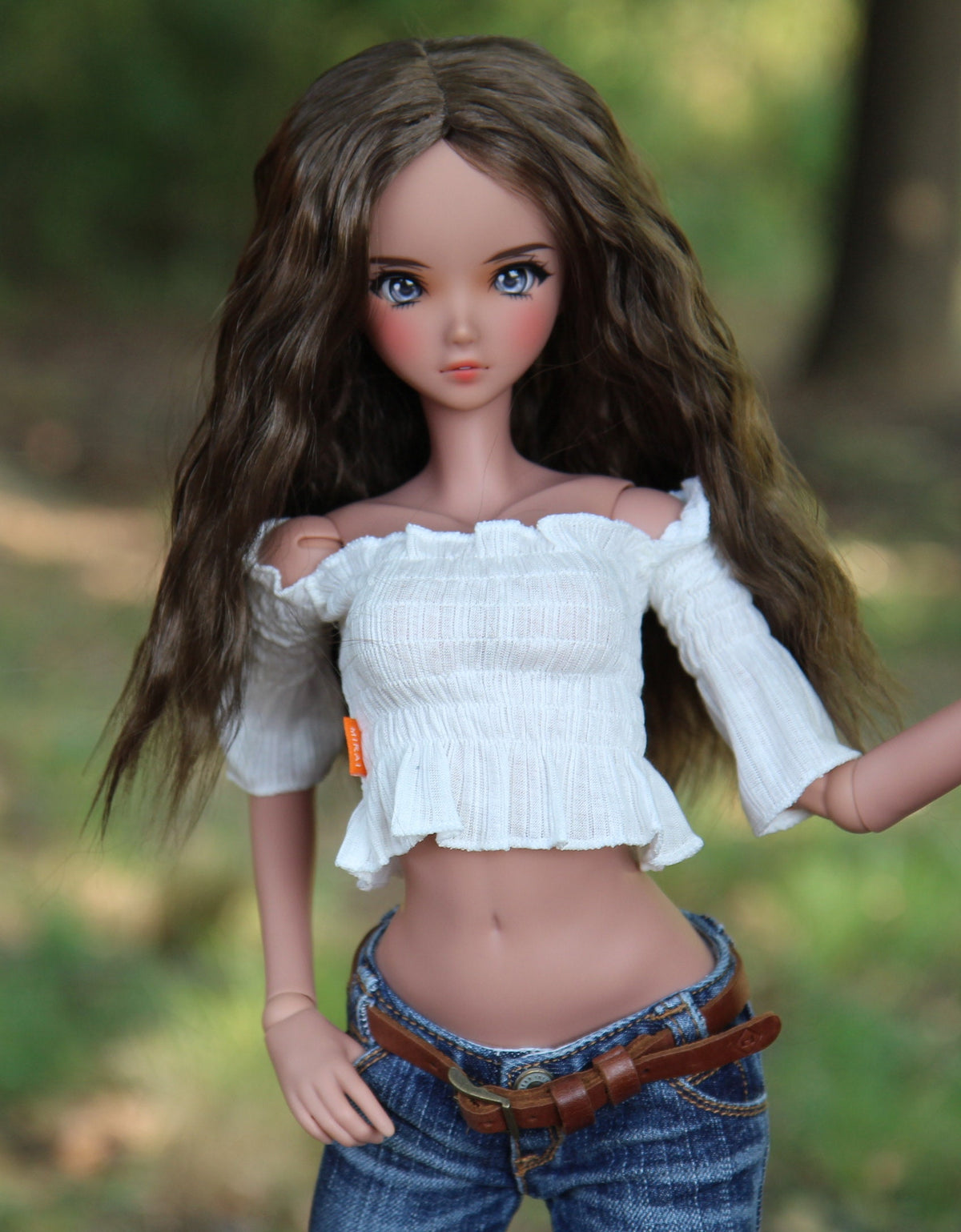 Custom doll Wig for Smart Dolls- Heat Safe - Tangle Resistant 8" head size of Bjd dolls Vegan Mohair Zazou