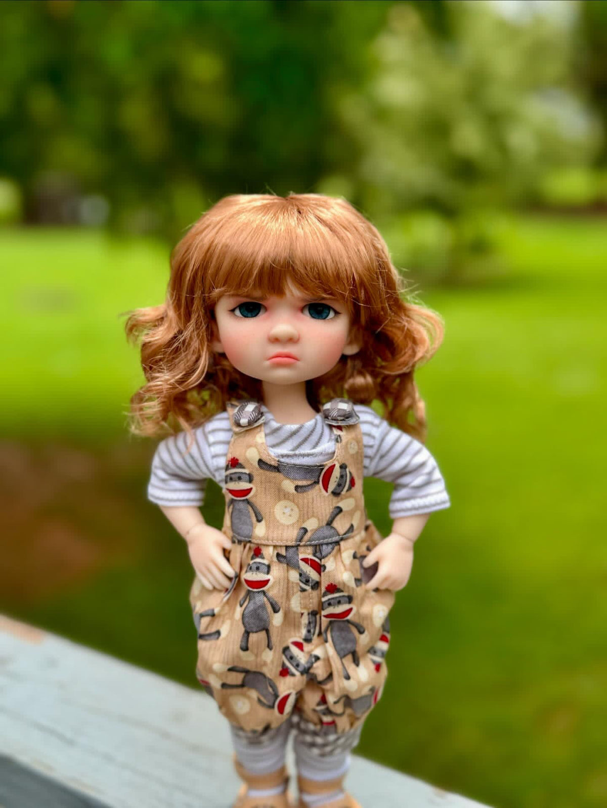 Custom WIG for 13" Dianna Effner Little Darling head size 7-8" Siblings, Meadowdolls Dumplings, Forever Virginia doll "Stretch Cap"