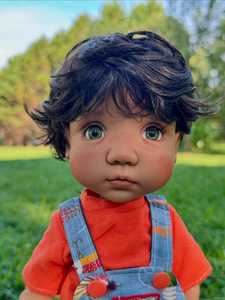 Custom doll WIG for meadowdolls -Vegan Mohair - fits 10-11" head size