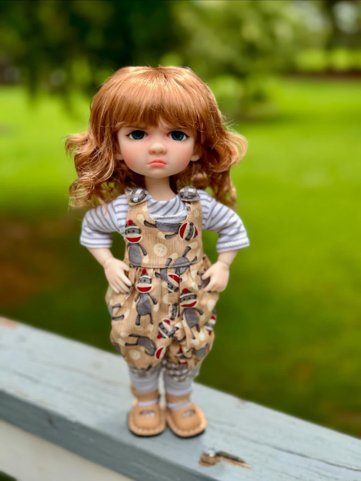 Custom WIG for 13" Dianna Effner Little Darling head size 7-8" Siblings, Meadowdolls Dumplings, Forever Virginia doll "Stretch Cap"
