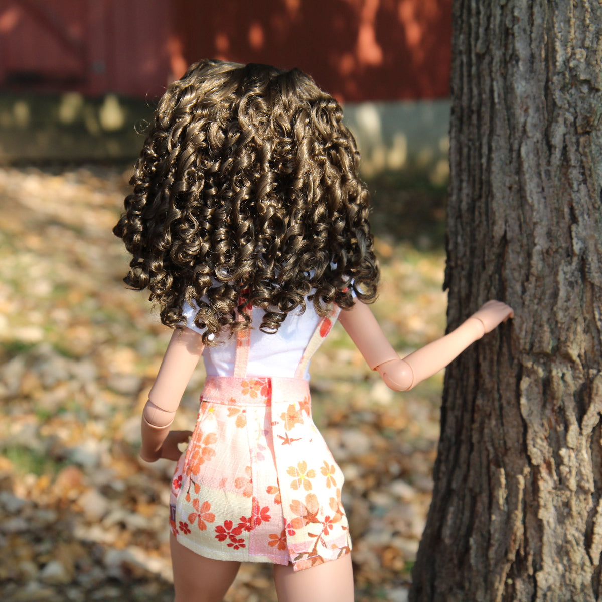 Zazou Dolls Custom doll Wig for Smart Dolls - Tangle Resistant- 8" head size of Bjd, SD, Brown curls