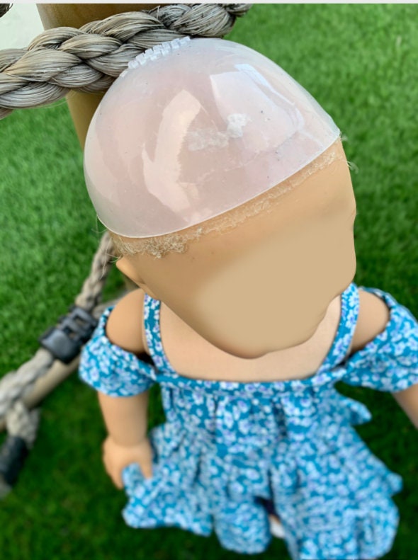 ADD ON ITEM only! Zazou Dolls Silicone wig cap for 18" American Dolls fits 10-11" head size of 18" dolls Og Blythe Bjd Gotz