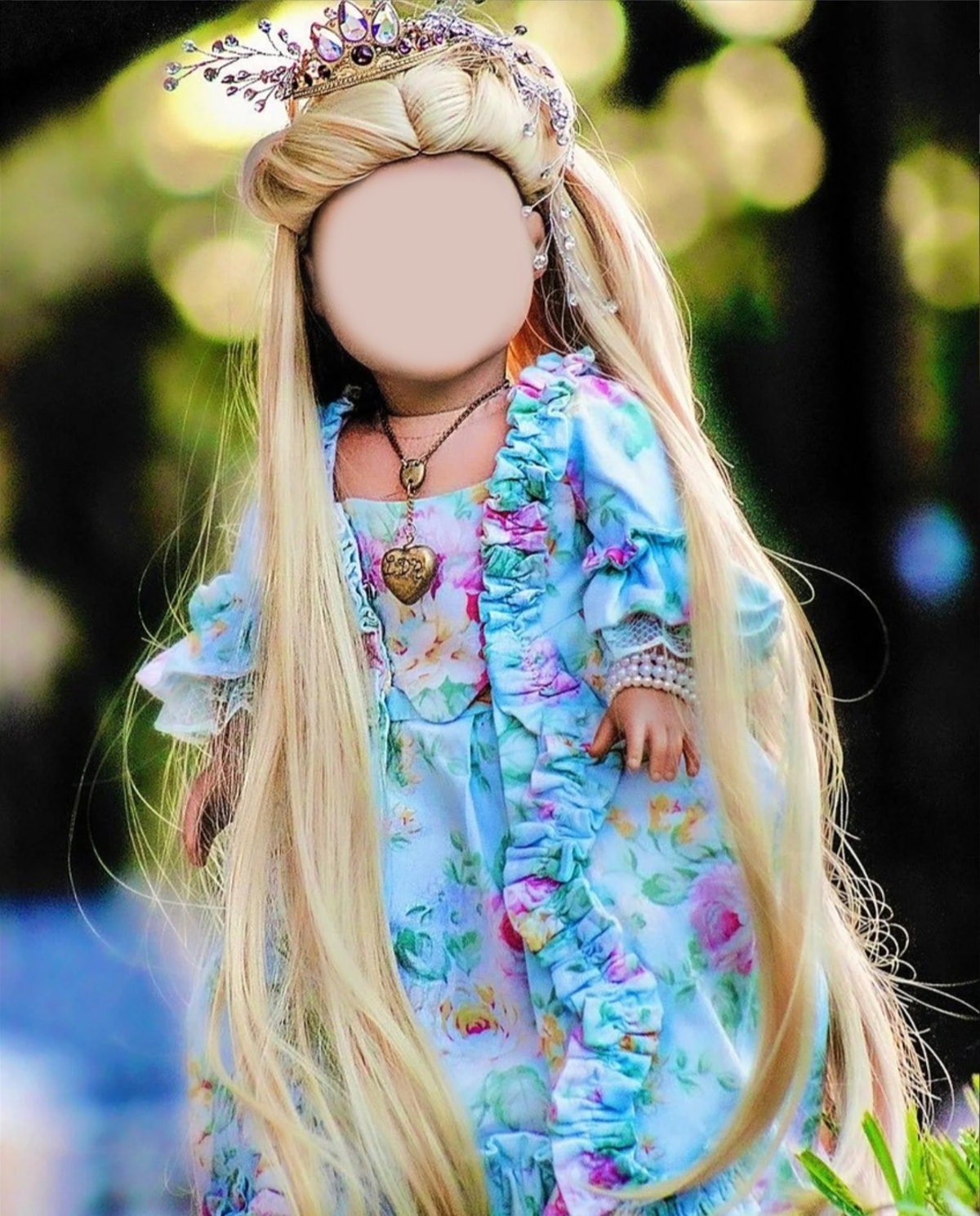 Zazou Dolls Custom doll wig for 18" American Doll -Heat & Tangle Resistant - fits 11" size of 18" dolls OG Blythe BJD Gotz
