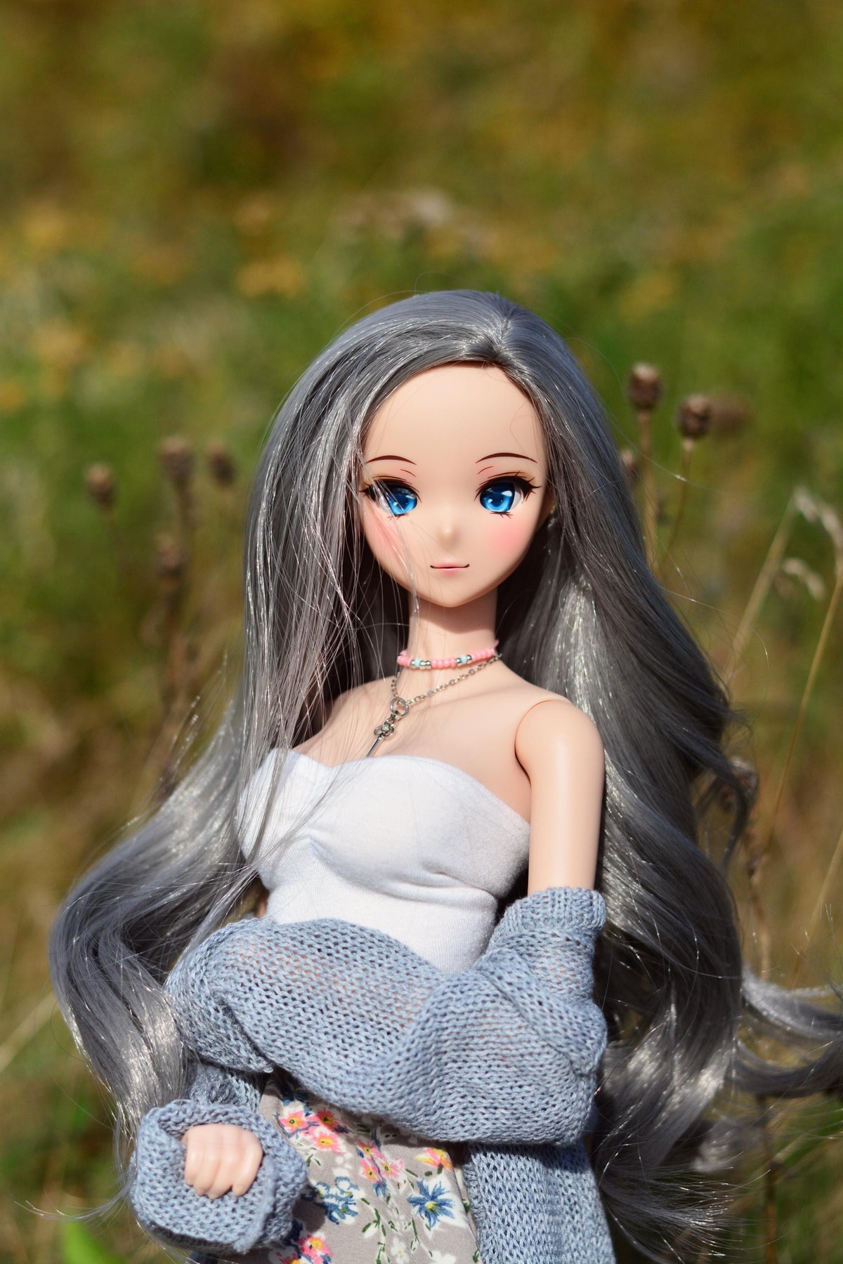 Custom doll Wig for Smart Dolls- "Tan Caps" 8-9" head size of Bjd, SD, Dollfie Dream dolls Grey Zazou Dolls "Loose fit" Cap required