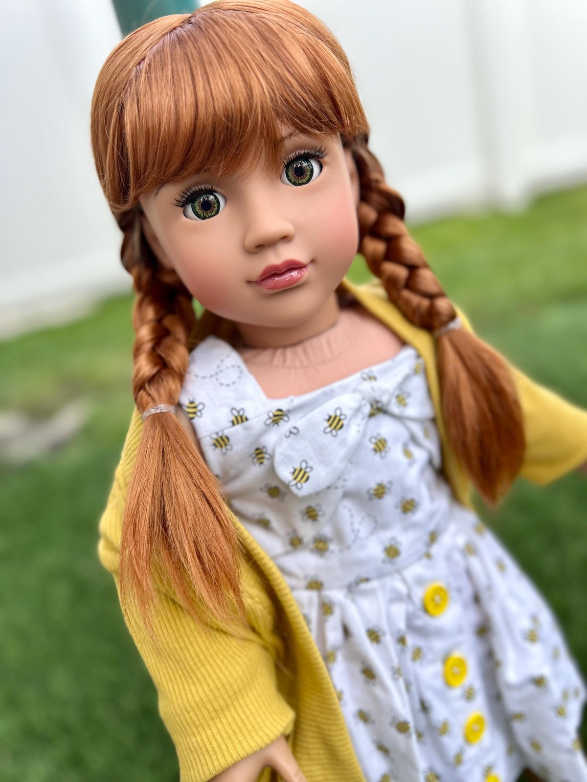 American Doll Custom 18 Inch doll Vegan Mohair Wig | 10-11 Head Size "Stretch Cap" | Made to Fit 18’’ OG Meadowdolls braids