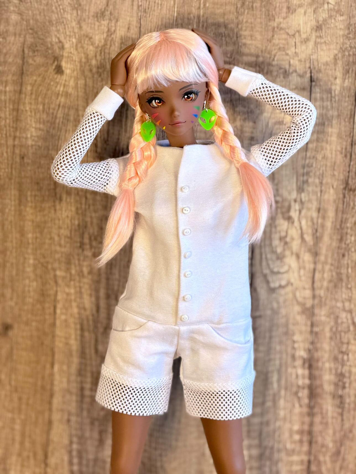 Flamingo Pink wig for Smart Doll