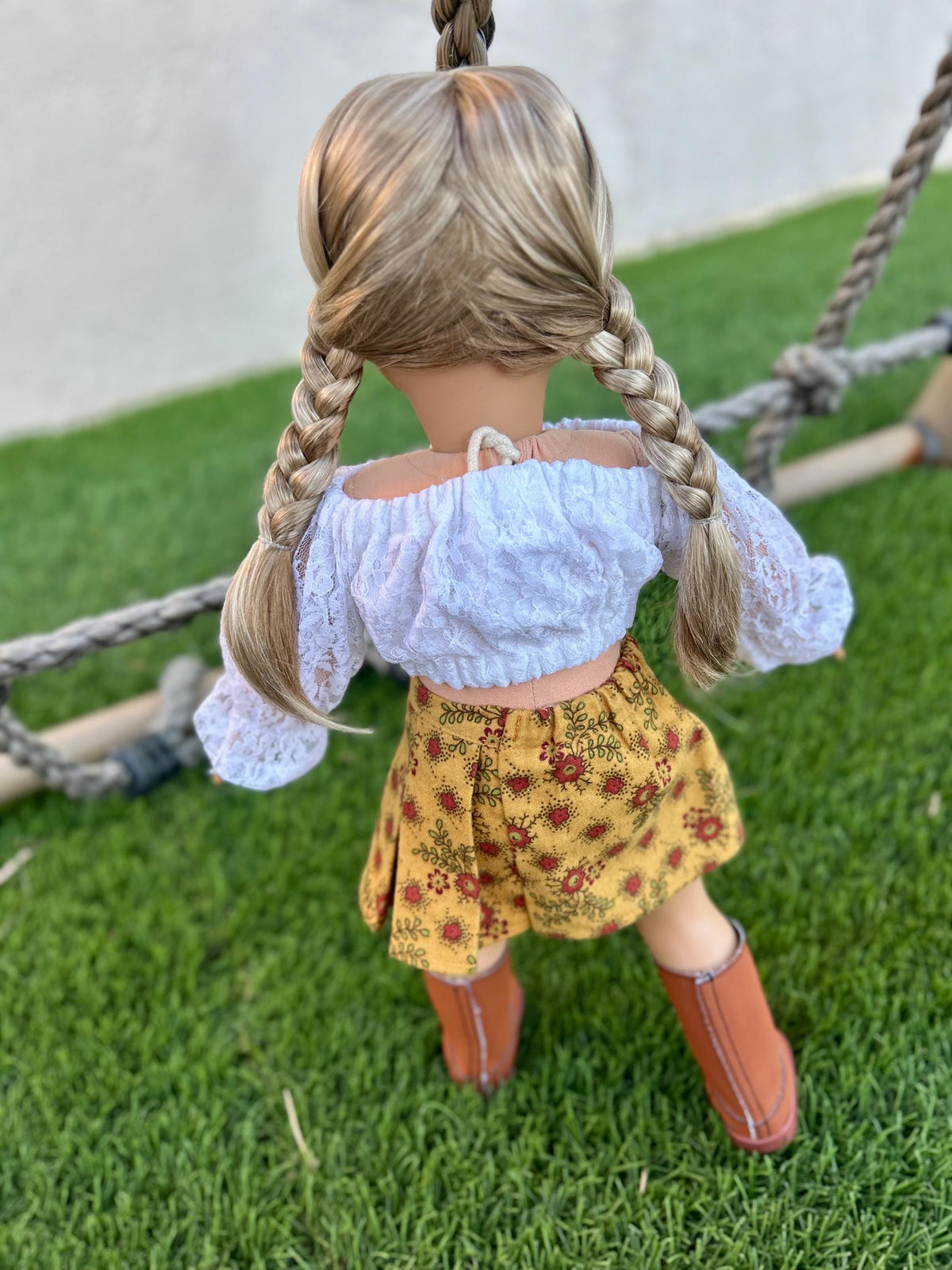 American Girl Doll Custom 18 Inch doll Vegan Mohair Wig | 10-11 Head Size "Stretch Cap" | Made to Fit 18’’ American Girl Doll OG Meadowdolls braids