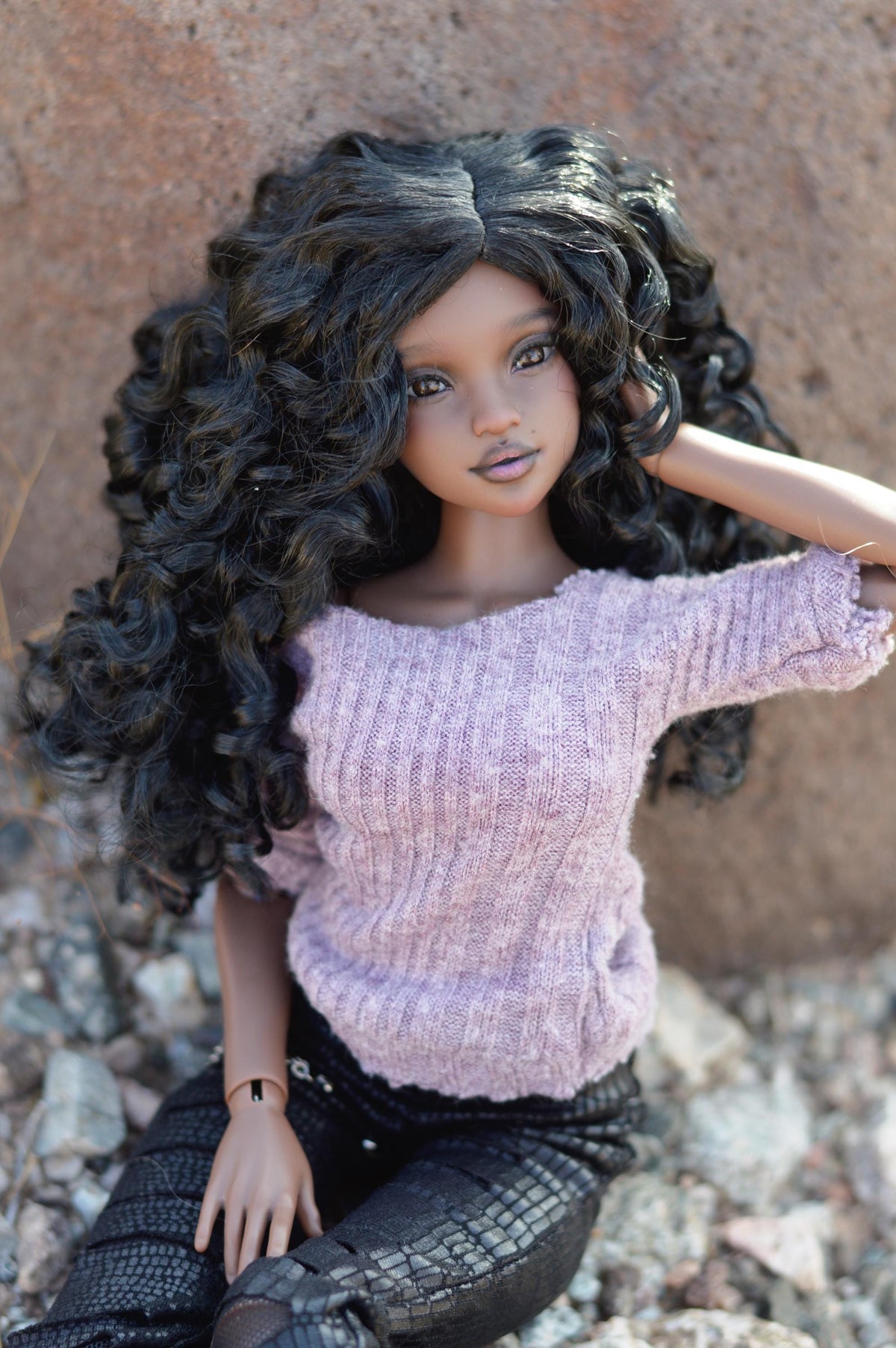 Custom doll Wig for Minifee 1/4 BJD Dolls- 6-7" head size Bjd, msd, Boneka ,Fairyland Minifee dolls mohair Zazou Dolls