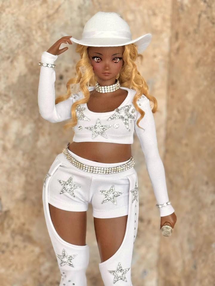 Custom doll Wig for Smart Dolls- Heat Safe-Tangle Resistant- 8.5" head size of BJD,SD, Dollfie Dream dolls Tan Cap Zazou Dolls