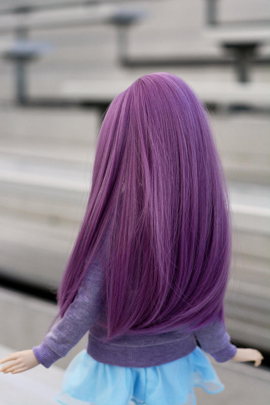 Custom doll WIG for Smart Dolls- Heat Safe - Tangle Resistant- 8.5" head size of Bjd, SD, Dollfie Dream dolls Lavender