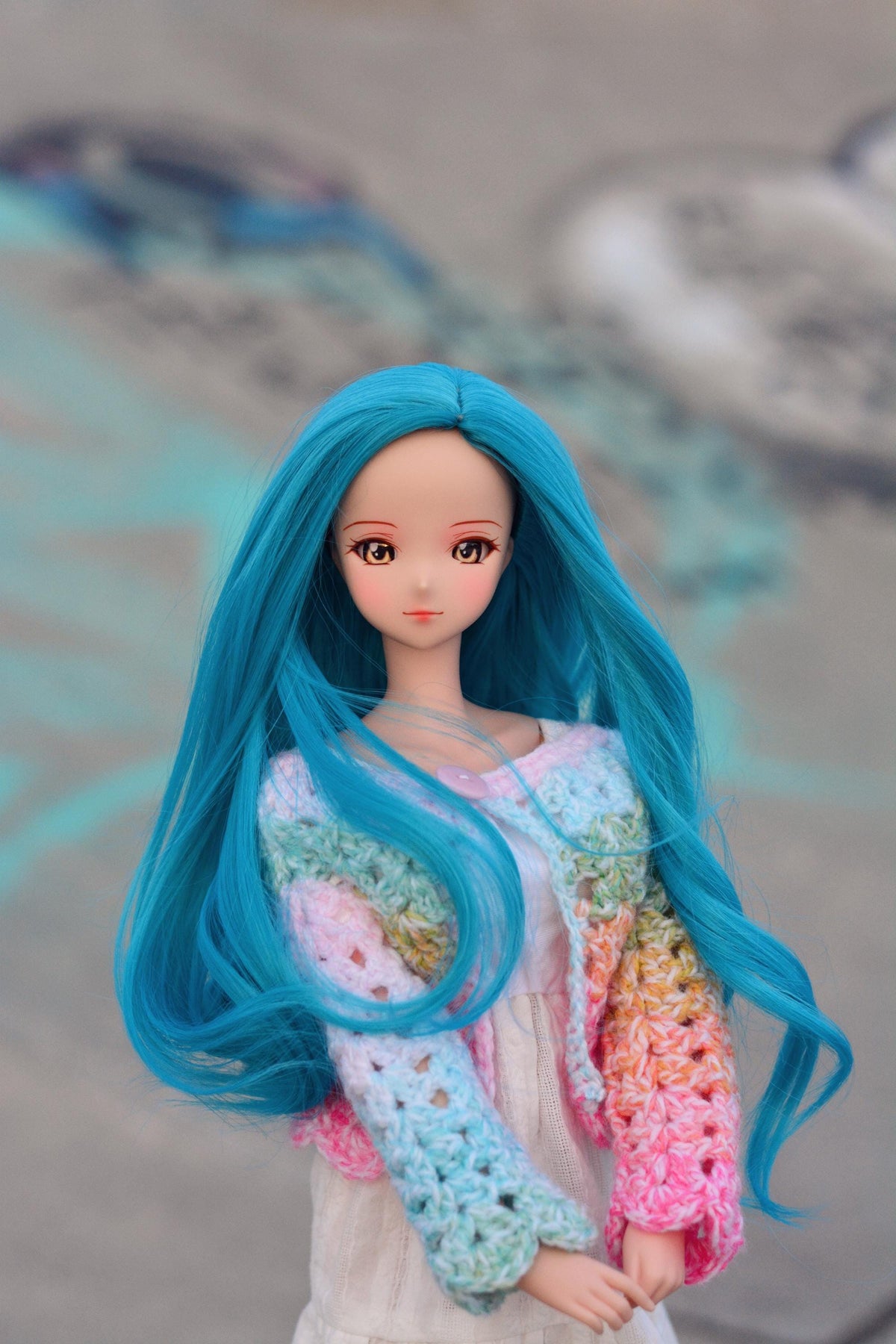 Custom doll Wig for Smart Dolls- "Tan Caps" 8-9" head size of Bjd, SD, Dollfie Dream dolls Legion curls Zazou Dolls "Loose fit" Cap required