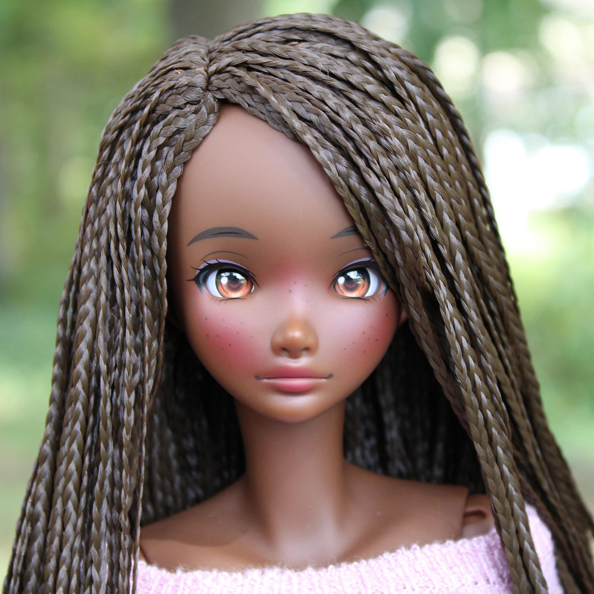 PREORDER Custom doll WIG for Smart Dolls- Heat Safe - Tangle Resistant- 8.5" head size of Bjd, Sd, Dollfie Dream Micro Braids Zazou Dolls