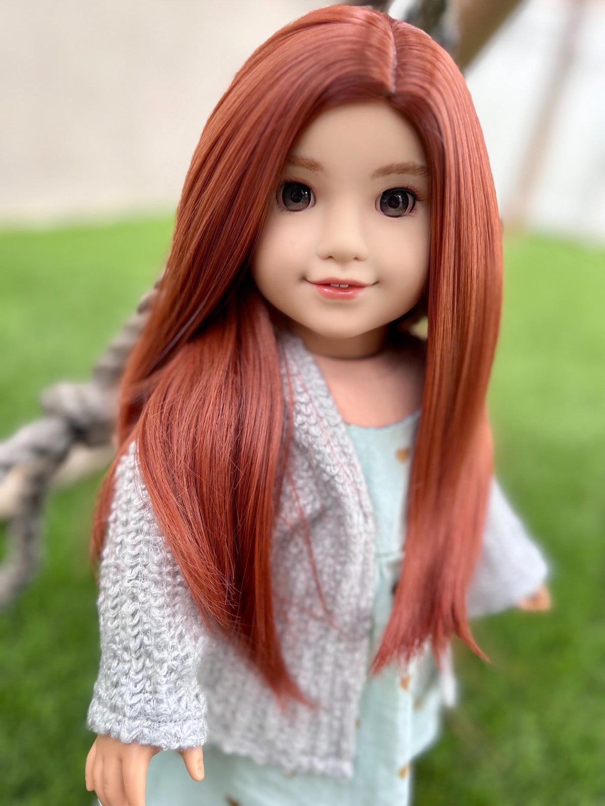 PREORDER Custom doll wig for 18" American Girl Dolls - Heat Safe - Tangle Resistant -fits 10-11" head size of 18" dolls Blythe BJD Gotz red