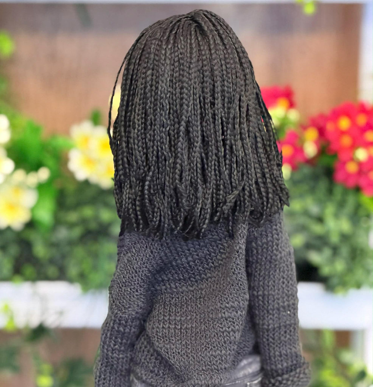 Custom doll WIG for Smart Dolls- Heat Safe - Tangle Resistant- 8.5" head size of Bjd, Sd, Dollfie Dream Micro Braids Zazou Dolls