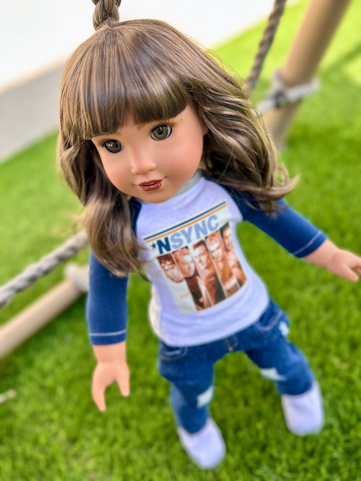 American Girl Doll Custom 18 Inch doll Vegan Mohair Wig | 10-11 Head Size "Stretch Cap" | Made to Fit 18’’ American Girl Doll OG Meadowdolls braids (Copy) (Copy) (Copy)