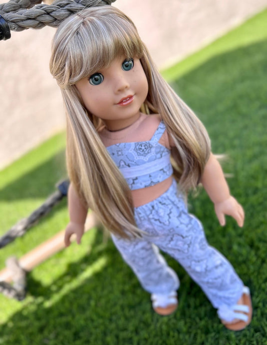 Custom doll wig for 18" American Girl Dolls - Vegan Mohair - fits 10-11" head size of dolls such as OG Blythe BJD Gotz meadowdolls