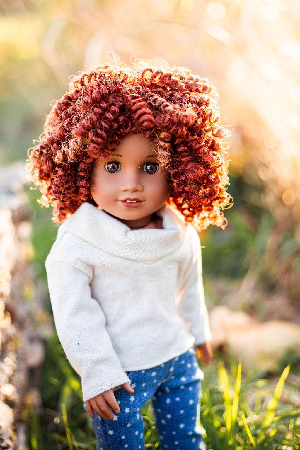 Zazou Dolls Exclusive BohoChic WIG Carrot for 18 Inch dolls such as OG and American Girl