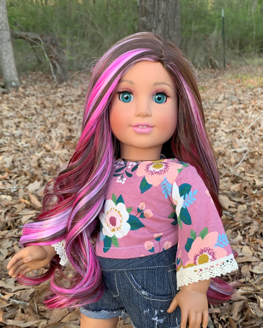 Zazou Dolls Exclusive Majesty WIG Berry Twirl for 18 Inch dolls such as OG & American Girl
