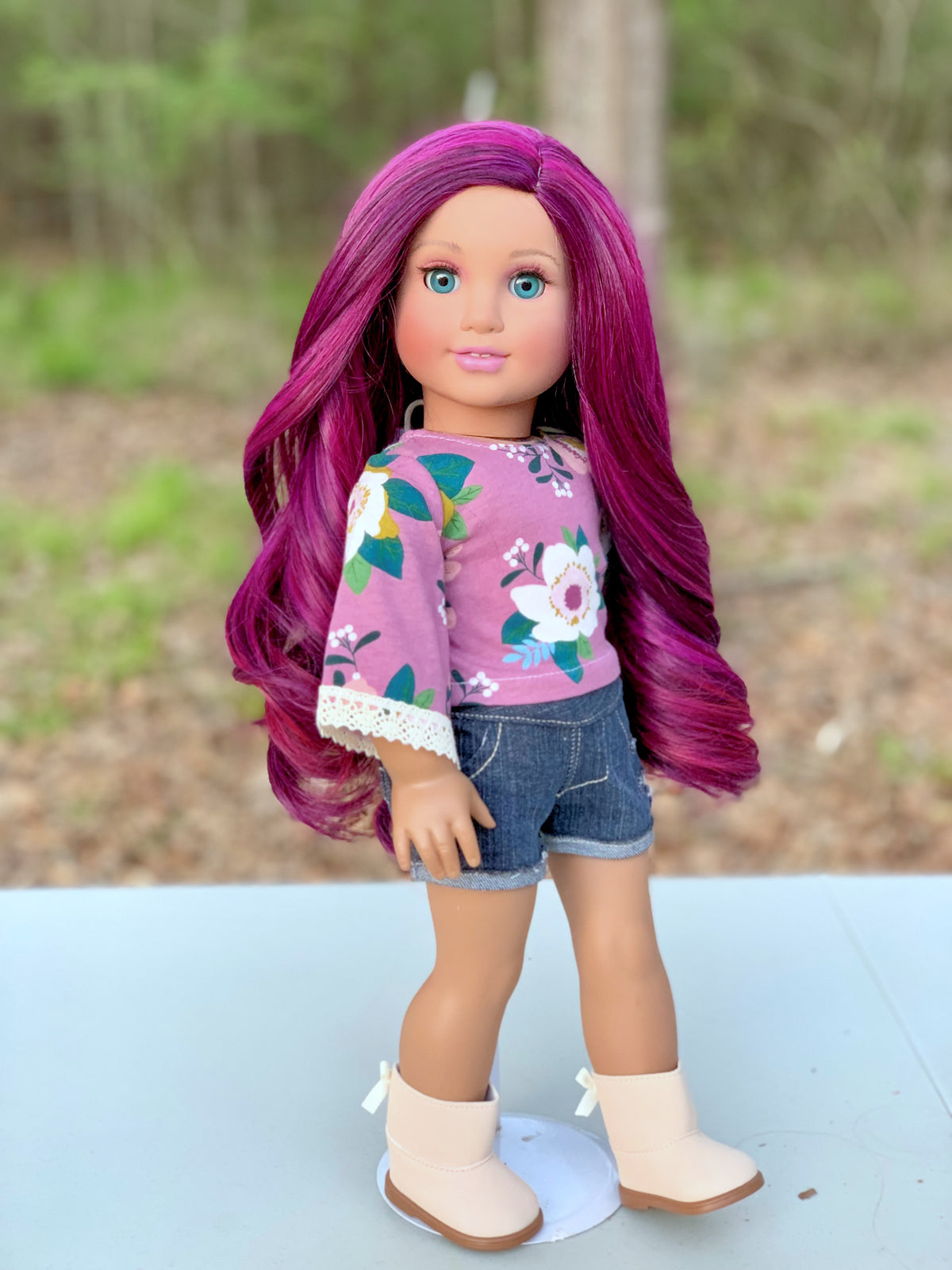 PREORDER: Zazou Dolls Exclusive WIG Cranberry Blast for 18 Inch dolls such as OG and American Girl