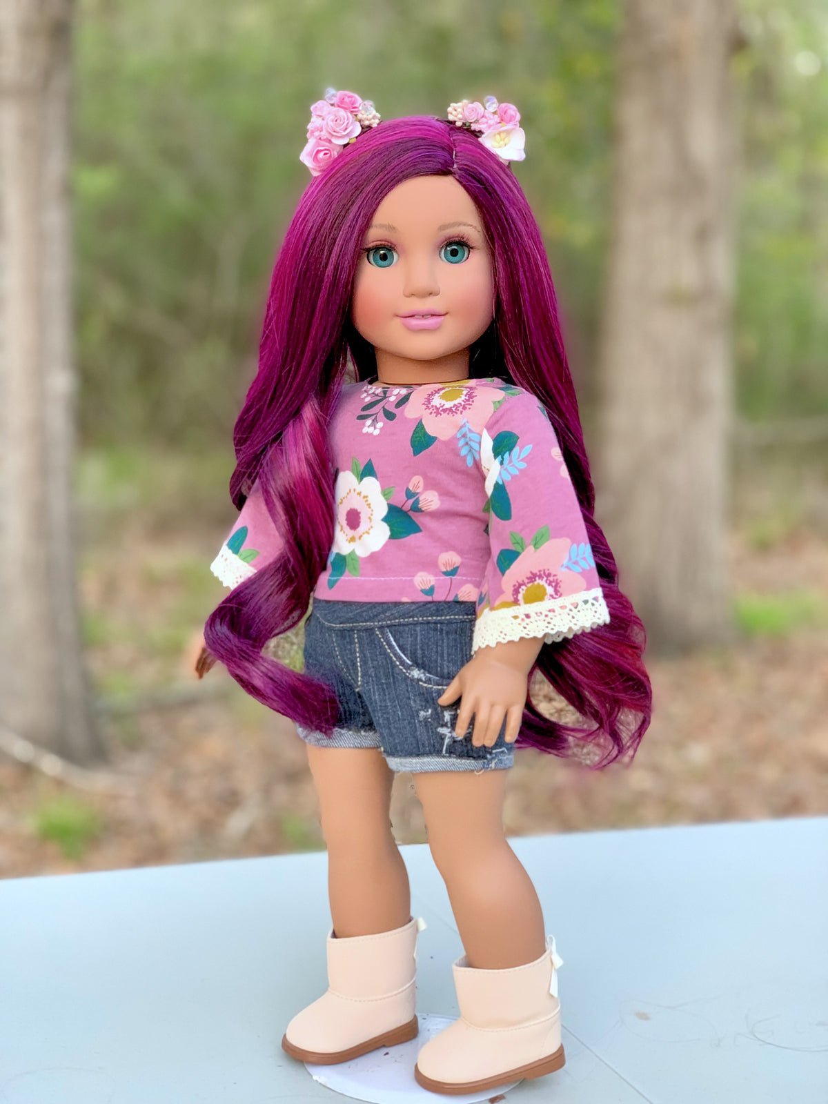 PREORDER: Zazou Dolls Exclusive WIG Cranberry Blast for 18 Inch dolls such as OG and American Girl