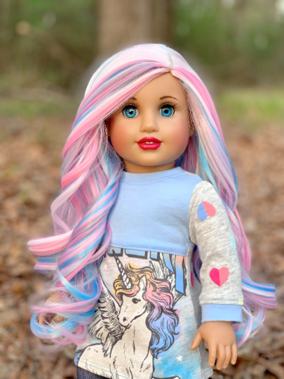Zazou Dolls Exclusive WIG Pinkalicious for 18 Inch dolls such as OG and American Girl