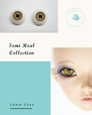 Natural Minifee Eyes , realistic doll eyes, doll eyes replacement, 14mm Fit BJD, SD Semireal Doll and similar