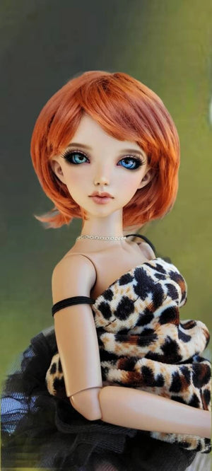 Custom doll Wig for Minifee 1/4 BJD Dolls- "TAN CAPS" 6-7" head size of Bjd, msd, Boneka ,Fairyland Minifee dolls mohair